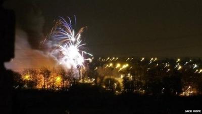 Firework factory ablaze