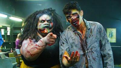 Ben Zand dressed as a zombie