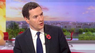 Chancellor George Osborne on BBC Breakfast