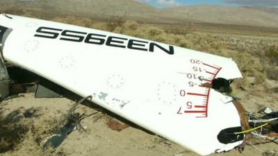 Debris from the crash in the desert