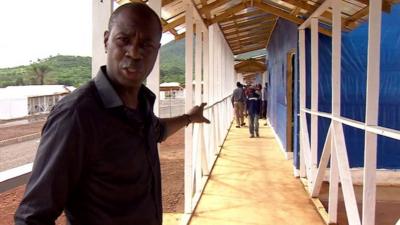 Clive Myrie inside treatment centre