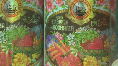 Bottles of Rooh Afza