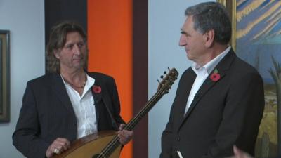 Musician Steve Knightley and actor Jim Carter