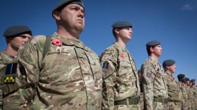 Troops in Afghanistan on Remembrance Sunday