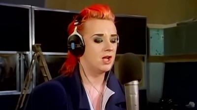 Boy George singing on the original single