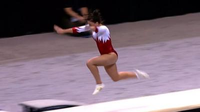 British gymnast Rachael Letsche wins World Tumbling Championship.