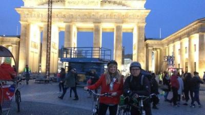 Jenny Lawrence cycling in Berlin