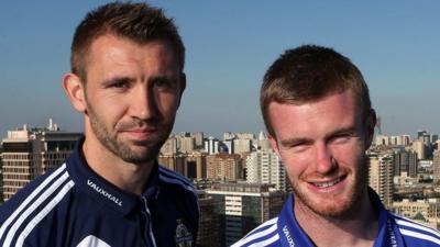 Gareth McAuley and Chris Brunt of Northern Ireland