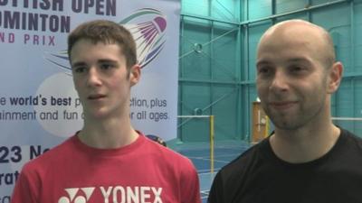 Scottish badminton players Adam Hall and Robert Blair