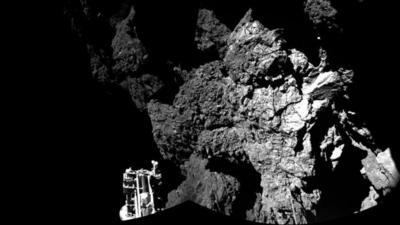 Rosetta's lander Philae safely on the surface of Comet 67P/Churyumov-Gerasimenko