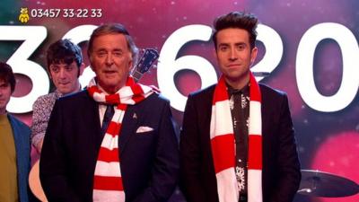 Sir Terry Wogan and Nick Grimshaw