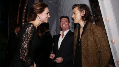 The Duchess of Cambridge meeting Harry Styles