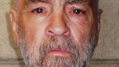 Handout photo from the California Department of Corrections and Rehabilitation, Charles Manson, on 18 March 2009 at Corcoran State Prison, California.