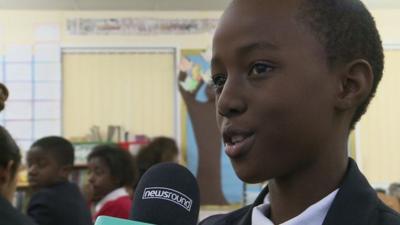 Kid talking to Newsround