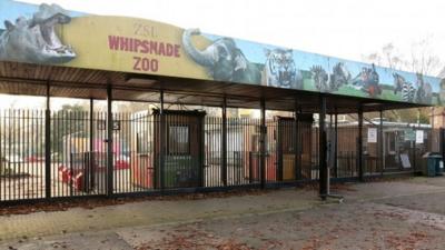 The entrance to Whipsnade zoo in Dunstable