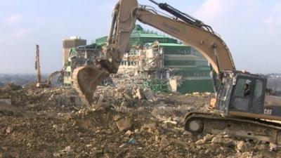 Oakley GCHQ being demolished