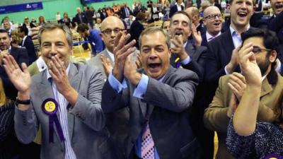 Members of UKIP celebrating