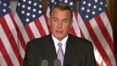 House Speaker John Boehner appeared in Washington DC on 21 November 2014