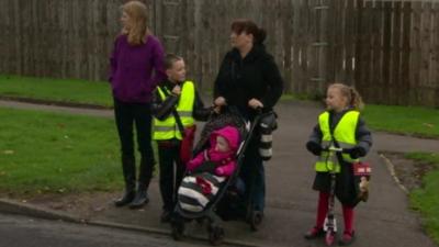 BBC News NI's Colletta Smith joined one family as they travelled to school