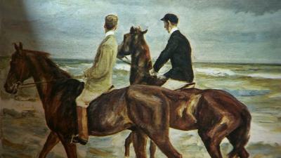 Max Liebermann painting Zwei Reiter am Strande