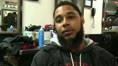 Barber in Ferguson, Missouri