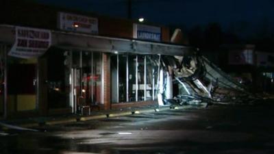 Riot damaged building, Ferguson