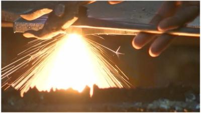 Metalworking in Indian factory