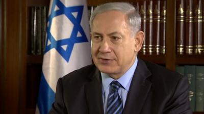 Prime Minister Benjamin Netanyahu speaks to Kevin Connolly