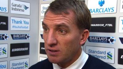 Brendan Rodgers praised his Liverpool players after their late win at home to Stoke