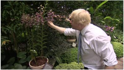 Boris Johnson at Singapore Botanic Gardens