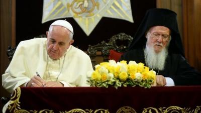 Pope Francis and Patriarch Bartholomew I