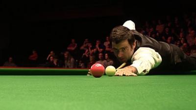 Ronnie O'Sullivan makes a break of 106 to take the fifth frame and control of his second round match with Peter Lines at the UK Snooker Championships