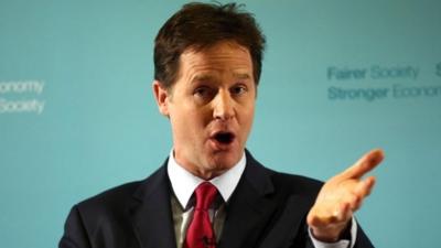 The Deputy Prime Minister Nick Clegg