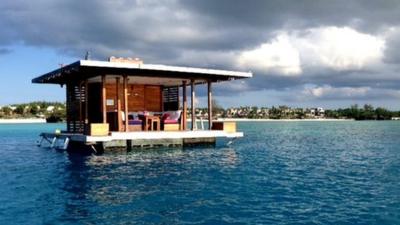 The underwater hotel from afar