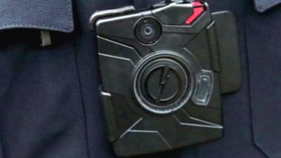 Body camera worn by US police officers.