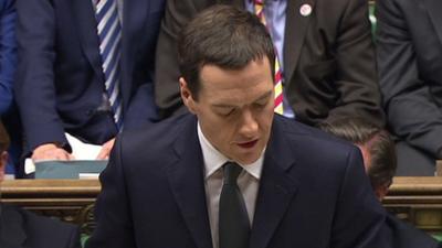 George Osborne making his Autumn Statement 2014