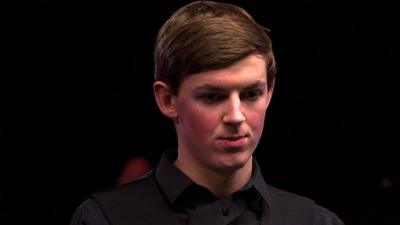 Snooker player James Cahill at the UK Championship