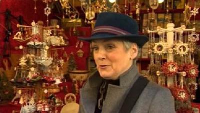 Female shopper in Manchester Christmas Market