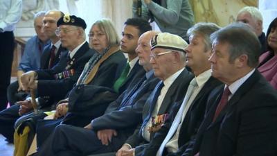 Some of the veterans at the medal ceremony