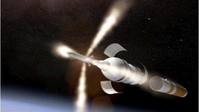 Artist's impression of a rocket launch