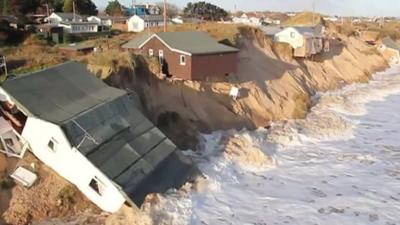 Houses destroyed by floods