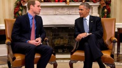 Prince William President Obama in the Oval Office