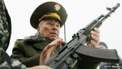 Mikhail Kalashnikov, inventor of the Kalashnikov assault rifle