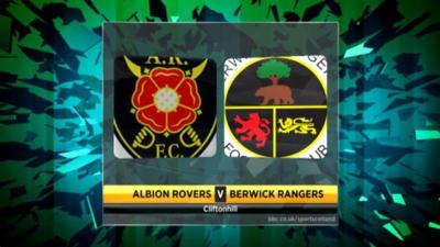 Highlights - Albion Rovers 0-1 Berwick Rangers