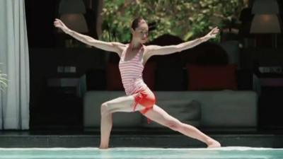 A woman doing Yoga