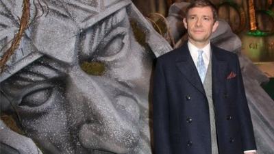 Star Martin Freeman at the premiere of The Hobbit, The Battle of the Five Armies