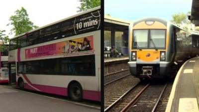 Bus and train