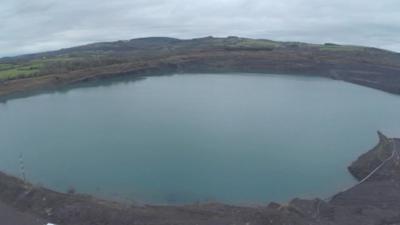 Margam open cast pit site