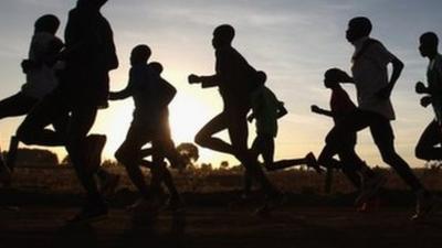 Unidentified runners in Kenya