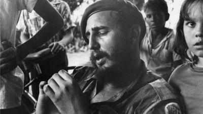 Fidel Castro as a young guerrilla leader